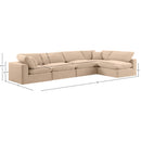  Manufacturer Color_Beige -- Meridian Comfy Fabric 5 pc Sectional IMAGE 15