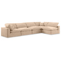  Manufacturer Color_Beige -- Meridian Comfy Fabric 5 pc Sectional IMAGE 1