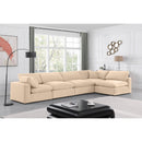  Manufacturer Color_Beige -- Meridian Comfy Fabric 5 pc Sectional IMAGE 3