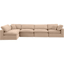  Manufacturer Color_Beige -- Meridian Comfy Fabric 5 pc Sectional IMAGE 7