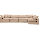  Manufacturer Color_Beige -- Meridian Comfy Fabric 5 pc Sectional IMAGE 8