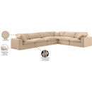  Manufacturer Color_Beige -- Meridian Comfy Fabric 6 pc Sectional IMAGE 11