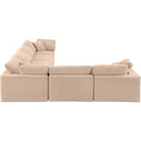  Manufacturer Color_Beige -- Meridian Comfy Fabric 6 pc Sectional IMAGE 4