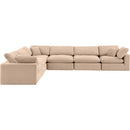  Manufacturer Color_Beige -- Meridian Comfy Fabric 6 pc Sectional IMAGE 5
