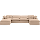  Manufacturer Color_Beige -- Meridian Comfy Fabric 6 pc Sectional IMAGE 5