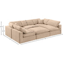  Manufacturer Color_Beige -- Meridian Comfy Fabric 6 pc Sectional IMAGE 10