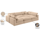  Manufacturer Color_Beige -- Meridian Comfy Fabric 6 pc Sectional IMAGE 11