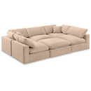  Manufacturer Color_Beige -- Meridian Comfy Fabric 6 pc Sectional IMAGE 1