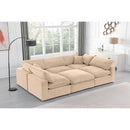  Manufacturer Color_Beige -- Meridian Comfy Fabric 6 pc Sectional IMAGE 2
