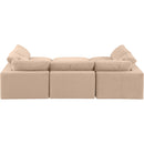  Manufacturer Color_Beige -- Meridian Comfy Fabric 6 pc Sectional IMAGE 3