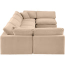  Manufacturer Color_Beige -- Meridian Comfy Fabric 6 pc Sectional IMAGE 4