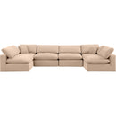  Manufacturer Color_Beige -- Meridian Comfy Fabric 6 pc Sectional IMAGE 5