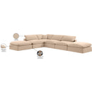  Manufacturer Color_Beige -- Meridian Comfy Fabric 6 pc Sectional IMAGE 11