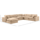  Manufacturer Color_Beige -- Meridian Comfy Fabric 7 pc Sectional IMAGE 10
