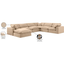  Manufacturer Color_Beige -- Meridian Comfy Fabric 7 pc Sectional IMAGE 11