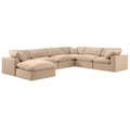  Manufacturer Color_Beige -- Meridian Comfy Fabric 7 pc Sectional IMAGE 1