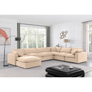  Manufacturer Color_Beige -- Meridian Comfy Fabric 7 pc Sectional IMAGE 2