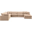  Manufacturer Color_Beige -- Meridian Comfy Fabric 7 pc Sectional IMAGE 5