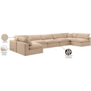  Manufacturer Color_Beige -- Meridian Comfy Fabric 7 pc Sectional IMAGE 11