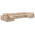  Manufacturer Color_Beige -- Meridian Comfy Fabric 7 pc Sectional IMAGE 1