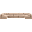  Manufacturer Color_Beige -- Meridian Comfy Fabric 7 pc Sectional IMAGE 5