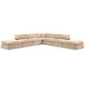  Manufacturer Color_Beige -- Meridian Comfy Fabric 7 pc Sectional IMAGE 1
