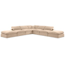  Manufacturer Color_Beige -- Meridian Comfy Fabric 7 pc Sectional IMAGE 1