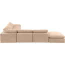 Meridian Comfy Beige Velvet Modular Sectional IMAGE 4