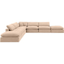  Manufacturer Color_Beige -- Meridian Comfy Fabric 7 pc Sectional IMAGE 5