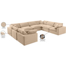  Manufacturer Color_Beige -- Meridian Comfy Fabric 8 pc Sectional IMAGE 11