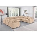  Manufacturer Color_Beige -- Meridian Comfy Fabric 8 pc Sectional IMAGE 2