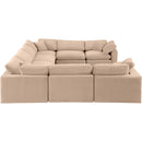  Manufacturer Color_Beige -- Meridian Comfy Fabric 8 pc Sectional IMAGE 4