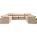  Manufacturer Color_Beige -- Meridian Comfy Fabric 8 pc Sectional IMAGE 5