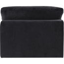 Meridian Comfy Black Velvet Modular Armless Chair IMAGE 6