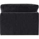  Manufacturer Color_Black -- Comfy Black Velvet Upholstered Modular Armless Chair IMAGE 6