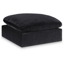  Manufacturer Color_Black -- Comfy Black Velvet Upholstered Modular Ottoman IMAGE 1