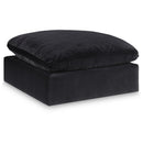 Meridian Comfy Black Velvet Modular Ottoman IMAGE 1