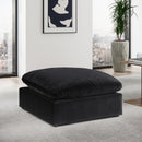  Manufacturer Color_Black -- Comfy Black Velvet Upholstered Modular Ottoman IMAGE 2