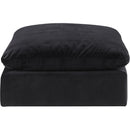  Manufacturer Color_Black -- Comfy Black Velvet Upholstered Modular Ottoman IMAGE 3