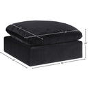  Manufacturer Color_Black -- Comfy Black Velvet Upholstered Modular Ottoman IMAGE 5