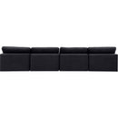 Meridian Comfy Black Velvet Modular Sofa IMAGE 3