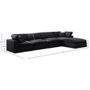 Meridian Comfy Black Velvet Modular Sectional IMAGE 15