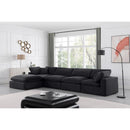  Manufacturer Color_Black -- Comfy 158" Black Velvet Upholstered 5 pc Modular Sectional IMAGE 3
