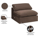  Manufacturer Color_Brown -- Comfy Brown Velvet Upholstered Modular Armless Chair IMAGE 11