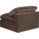  Manufacturer Color_Brown -- Comfy Brown Velvet Upholstered Modular Armless Chair IMAGE 6