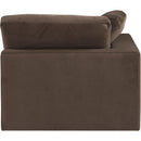  Manufacturer Color_Brown -- Comfy Brown Velvet Upholstered Modular Corner Chair IMAGE 6