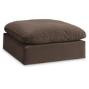 Meridian Comfy Brown Velvet Modular Ottoman IMAGE 1