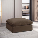  Manufacturer Color_Brown -- Comfy Brown Velvet Upholstered Modular Ottoman IMAGE 2