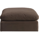 Meridian Comfy Brown Velvet Modular Ottoman IMAGE 3