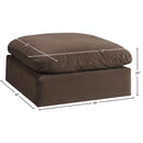  Manufacturer Color_Brown -- Comfy Brown Velvet Upholstered Modular Ottoman IMAGE 5